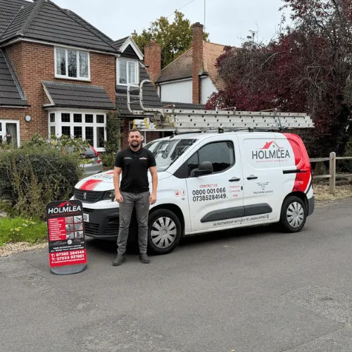 Professional roofer working